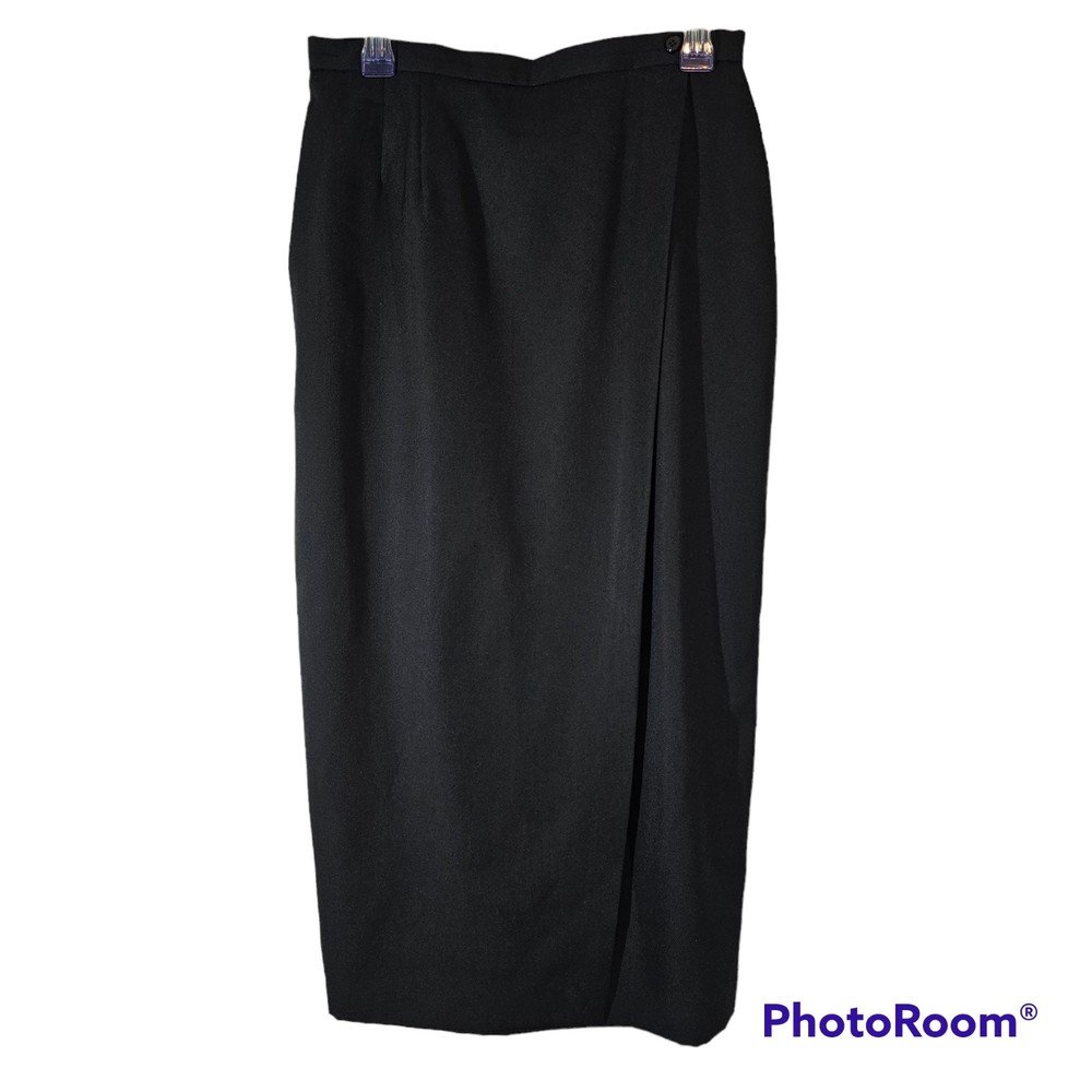 Vintage Jacqueline Farrer Black Wrap around Skirt